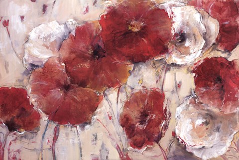 Framed Sea of Poppies Print