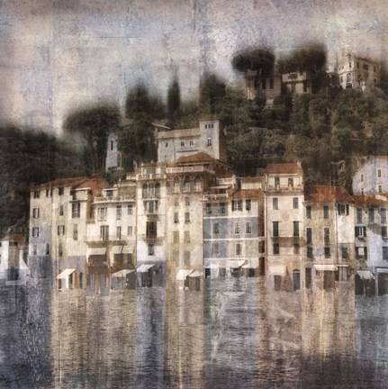 Framed Mediterranean Hillside Print