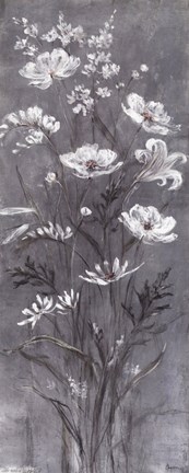 Framed Celadon Bouquet III Print