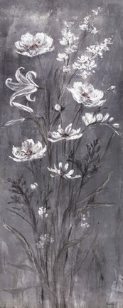 Framed Celadon Bouquet IV Print