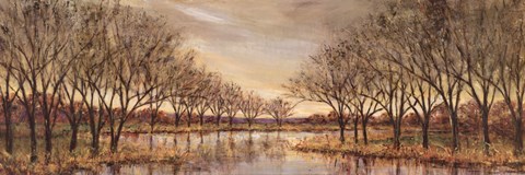 Framed Twilight on the River Print