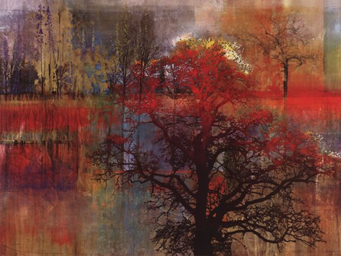 Framed Sunset Pasture Print