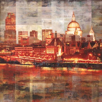 Framed Night City II Print