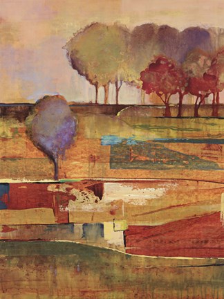 Framed Bright Landscape I Print