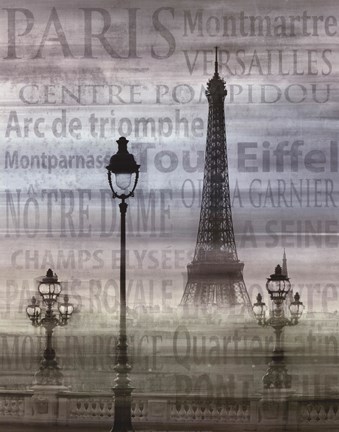 Framed Paris I Print