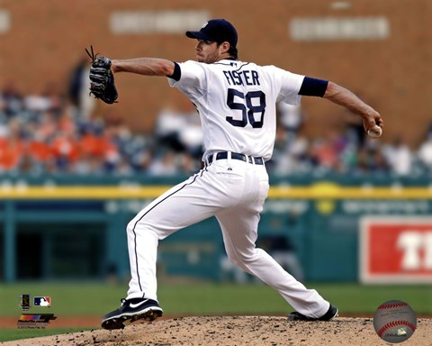 Framed Doug Fister 2013 Action Print