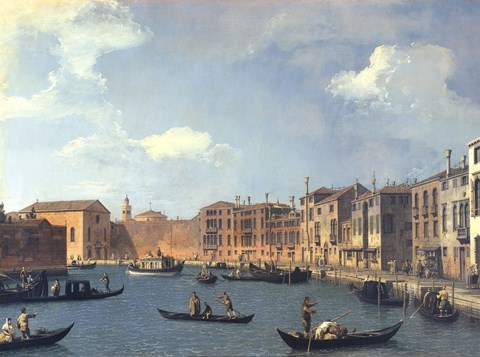 Framed View Of The Canal Of Santa Chiara Print