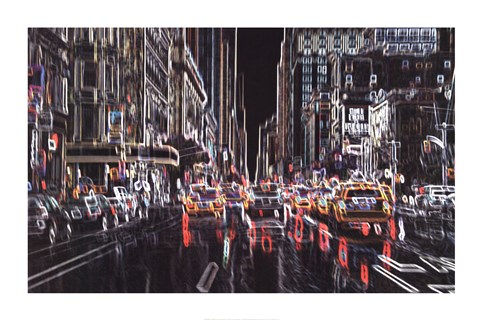 Framed Light Traces Print