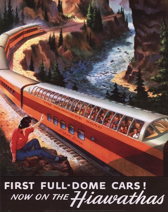 Framed Hiawatha 1953 Print