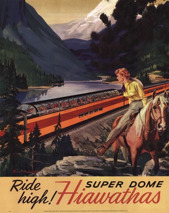 Framed Hiawatha 1956 Print