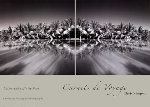 Framed Palms And Infinity Pool Print