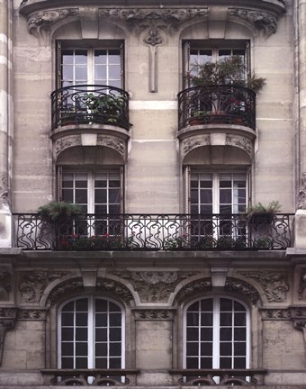 Framed Balcon Parisien II Print