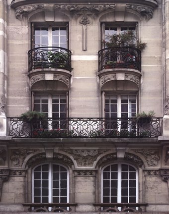 Framed Balcon Parisien II Print