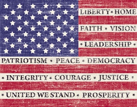 Framed Flag of Inspiration Print