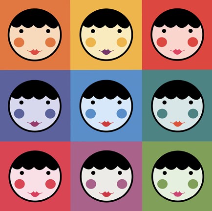 Framed Colourful Smiles Print