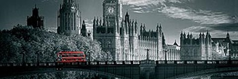 Framed London Bus V Print