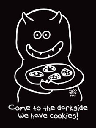 Framed Dark Side of Cookies Print