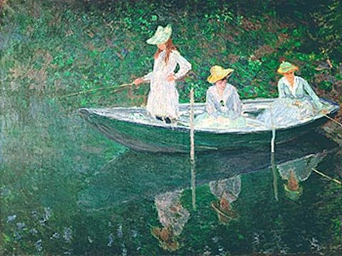 Framed Boating At Giverny Print