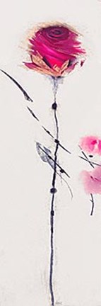 Framed Oriental Rose I Print