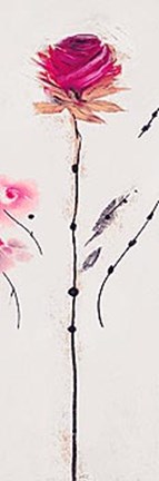 Framed Oriental Rose III Print