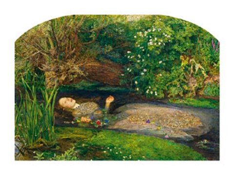 Framed Ophelia, 1851-52 Print