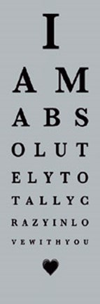 Framed Eye Chart I Print