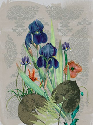 Framed Summer Flowers I Print