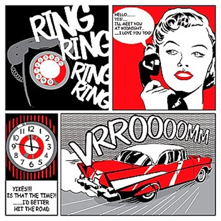 Framed Comic Strip I Print