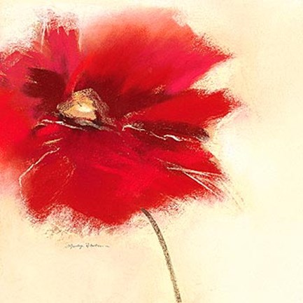Framed Red Poppy Power II Print