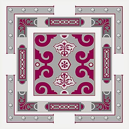 Framed Parterre I Print