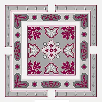 Framed Parterre III Print