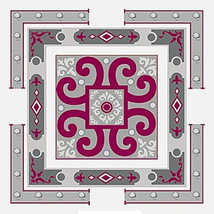 Framed Parterre IV Print