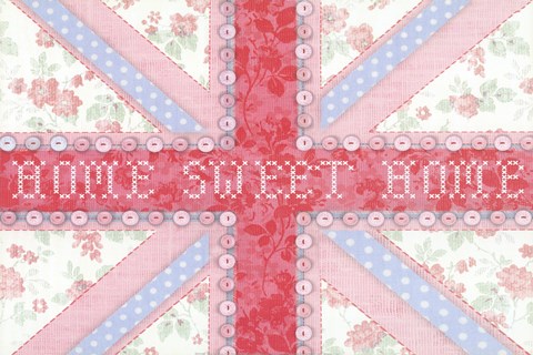 Framed Union Jack, Home Sweet Home Print