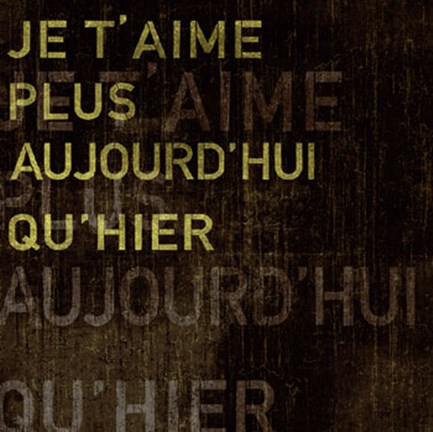 Framed I Love You More Today Than Yesterday Print