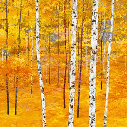 Framed Iridescent Trees IV Print