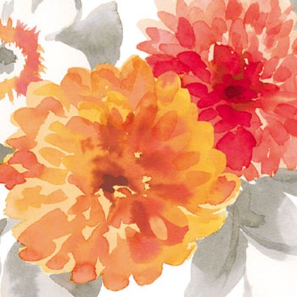 Framed Peach Flower II Print