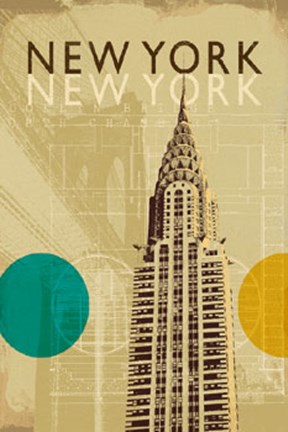 Framed City Plans III Print