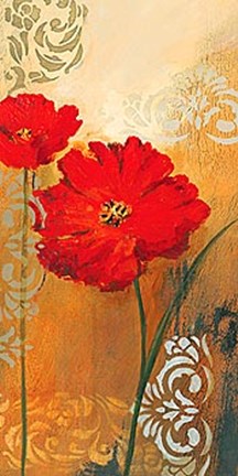 Framed Red Melody II Print