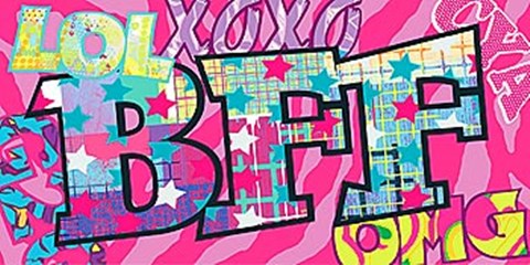 Framed BFF (Best Friends Forever) Print