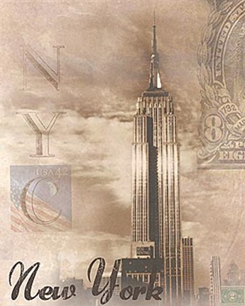 Framed New York Travelogue Print