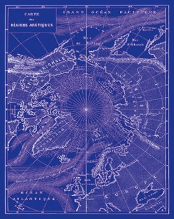 Framed Arctic Map Print