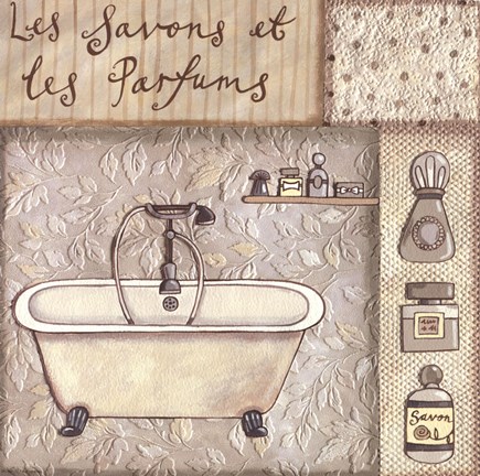 Framed Les Savons Et Les Parfums Print