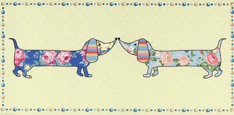 Framed Ditsy Dogs II Print