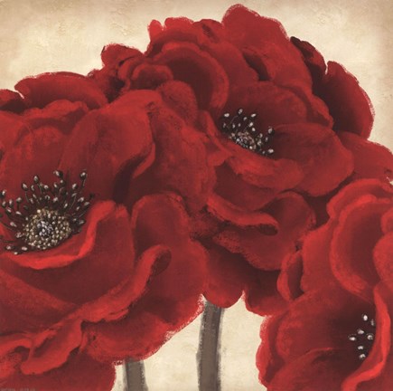 Framed Red Peony II Print