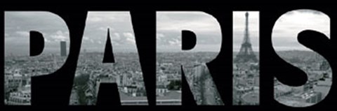Framed Paris Stencil Print