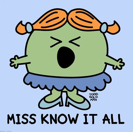 Framed Miss Know It All Print