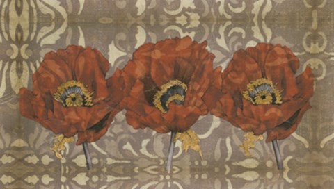 Framed Poppy Panel II Print