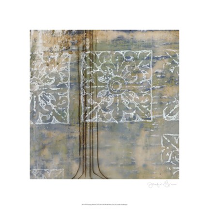 Framed Floating Patterns II Print