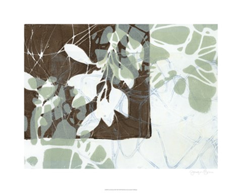 Framed Leaf Inclusion III Print