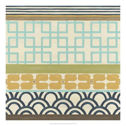 Framed Non-Embellished Geometric Frieze III Print